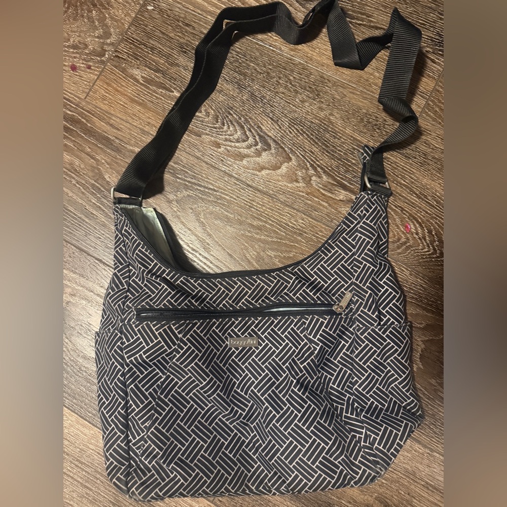 Baggallini Black and White Crossbody Bag